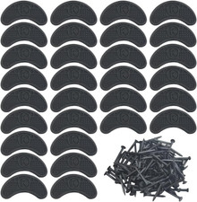 30PCS Heel Plates Black Heel Taps Rubber Tips Sole Repair Pad Replacement with N