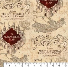 HARRY POTTER MARAUDERS MAP KITCHEN 42X14 TABLE RUNNER