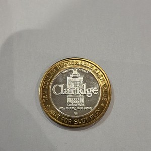 Claridge Atlantic City $10 .999 Fine Silver Casino Token. Collectors series