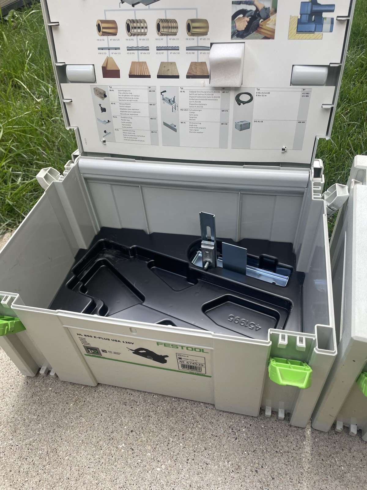 Festool HL 850 E-Plus Planer with Systainer, planer stand SE-HL With Systainer