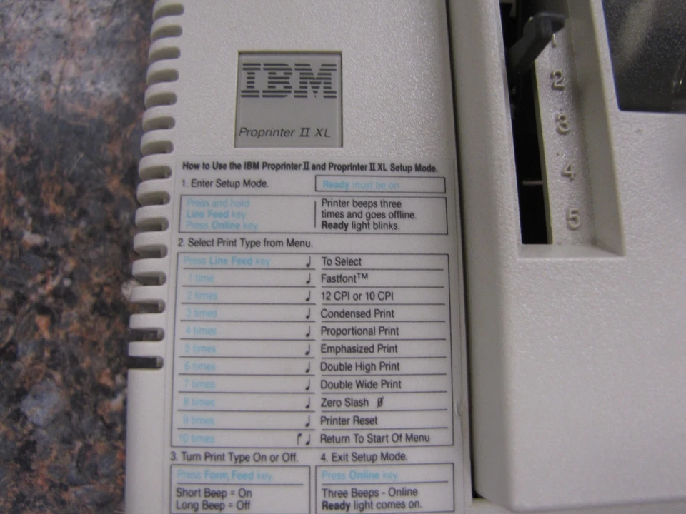 RARO IBM ProPrinter II XL TYPE 4201-002 Sistema Computador Impressora Matricial-HI39 - Imagem 3 de 4