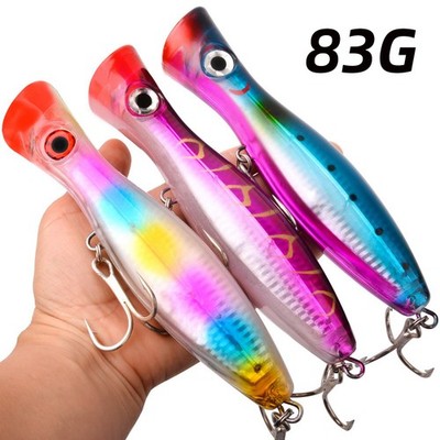 1pcs Popper Fishing Lures Topwater Large Baits Bass Wobbler Lures 16.5cm/83g