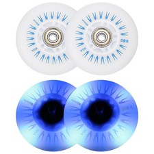 Illuminated Skate Wheel 80mm 4pcs Flash Roller Wheel 90A PU Blue