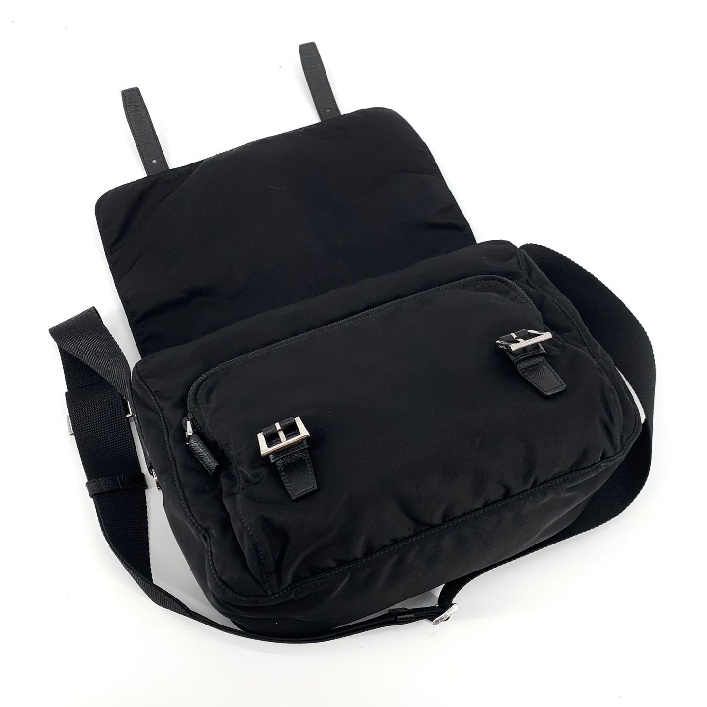 Prada Nylon Triangle Logo Messenger Bag Crossbody 1BD671 152169812 thumbnail 7