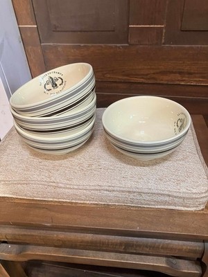 THRESHOLD LE MANS ROYALE CEREAL BOWL LA CROIX DE CHAMPS RUE DU BAPTISTE Set Of 4