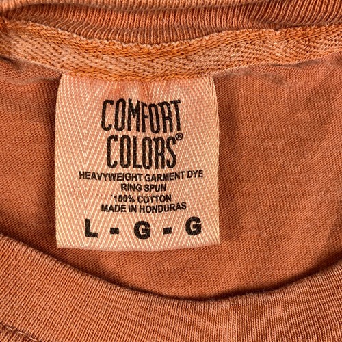 Comfort Colors T-Shirt Herren Large Orange Kürbis Gesicht Grafik Halloween Weich - Bild 3 von 7