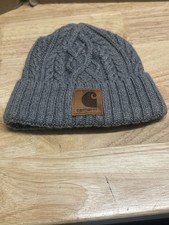 Carhartt Dziecięca czapka dla małych dzieci Szara Dzianina Czapka zimowa Unisex Chłopcy Dziewczęta