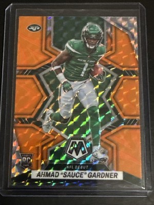 2022 Panini Mosaic - NFL Debut Ahmad Gardner #289 Mosaic Reactive Orange...