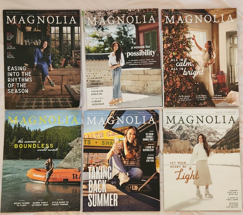 Lot Of 6 Magnolia Journal Magazine Issues Bundle Joanna Gaines Book Lot