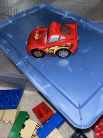 LEGO DUPLO: Big Bentley (5828); Incomplete; Missing 4 Pieces Plus Tupperware Box