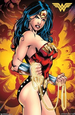 DC Comics Wonder Woman - Vibrant Wall Poster, 34L x 22.4W, Premium Unframed V...
