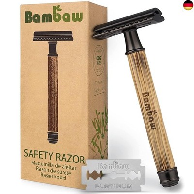 Rasierhobel Damen Und Herren | Safety Razor mit Bambusgriff | Naßrasierer Damen