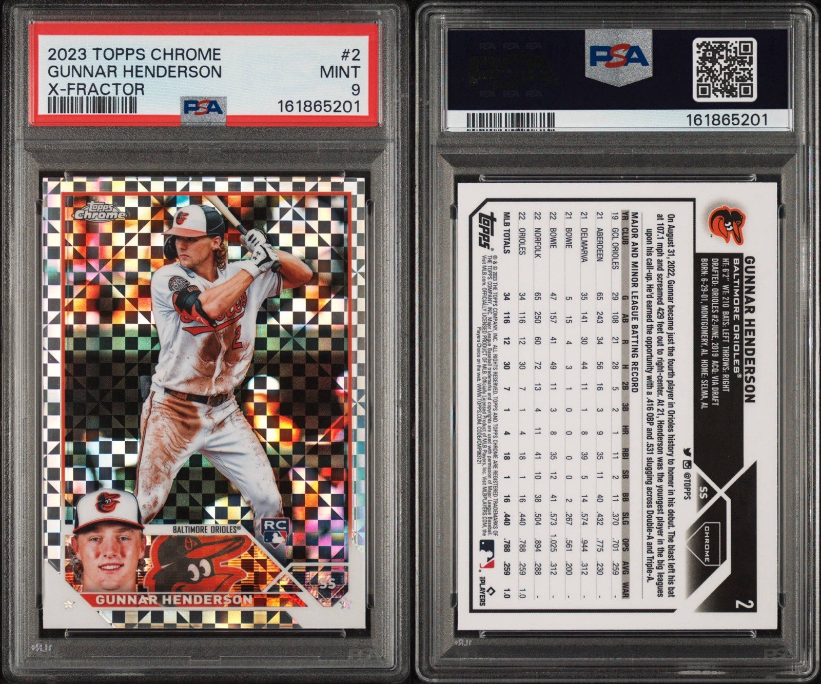 2023 Topps Chrome - Gunnar Henderson #2 X-Fractor (RC) view 3