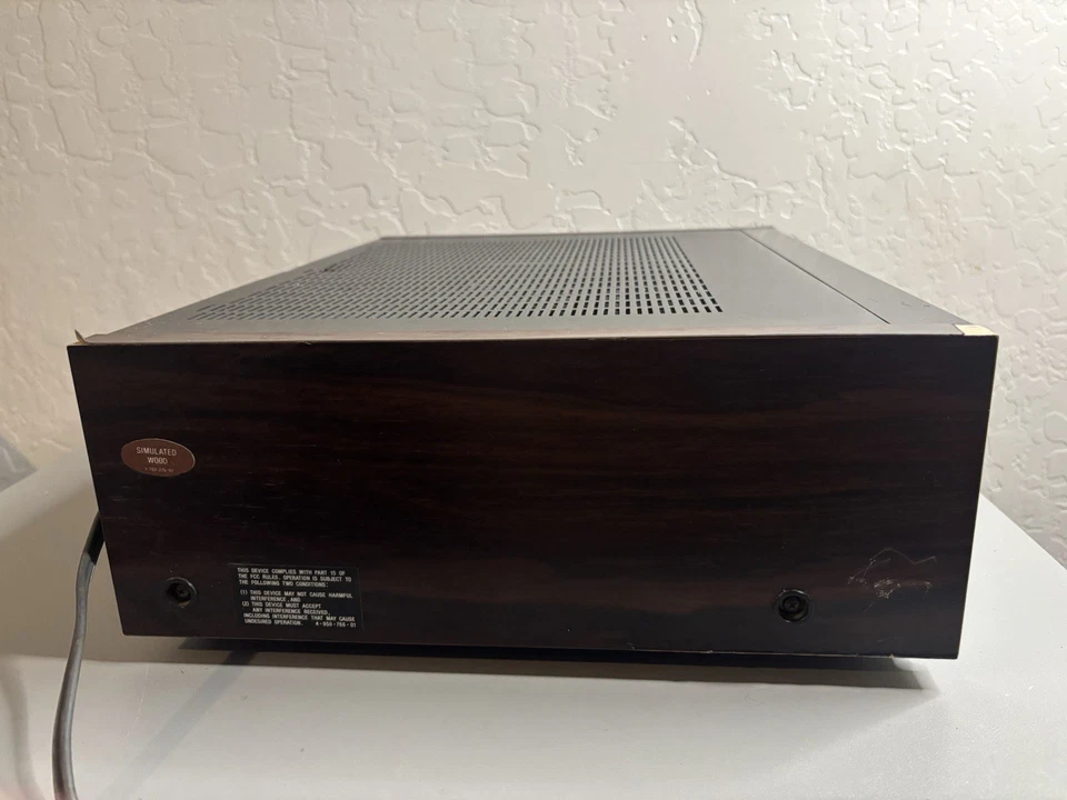 Vintage SONY STR-GX99ES RECEIVER With Wood Panels No Remote For Parts READ - Image 3 of 4