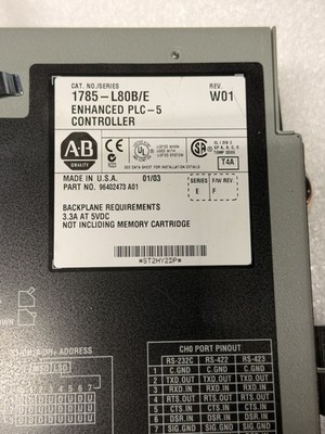  USED COMBO Allen Bradley 1785-L80B/E & 1785-ENET A Processor & Ethernet Module