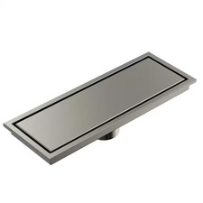 11.8 X 4.3 In. 2-Spray Floor Mount Steel Shower Drain Dual Fixed and Handheld Sh