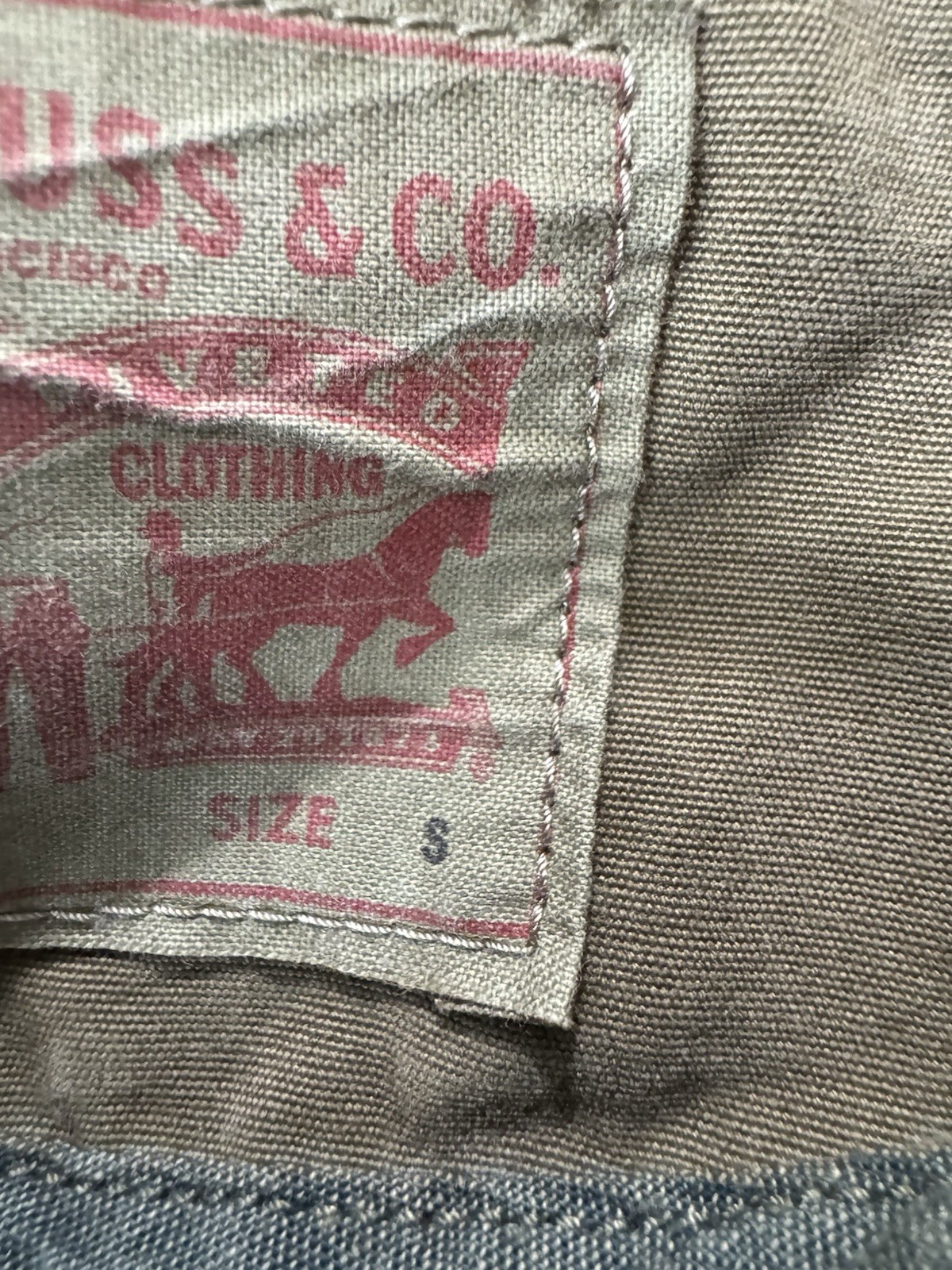 LEVI'S Full Zip Snap Button Size Small Military U… - image 13