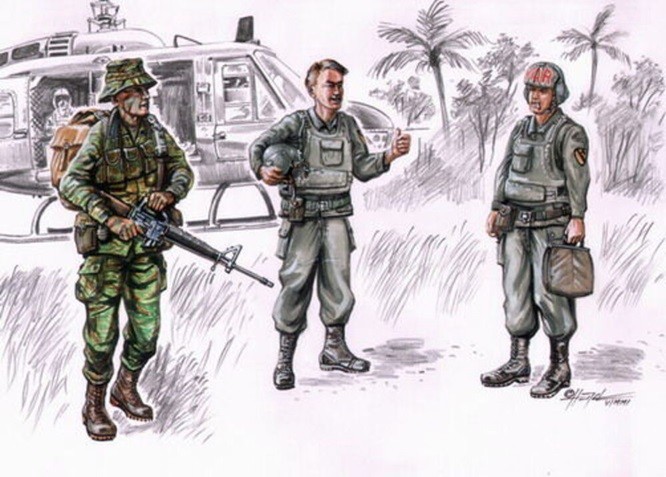 Cmk 129-F72076 - 1:72 LRRP US Helicopter Crew Vietnam - New
