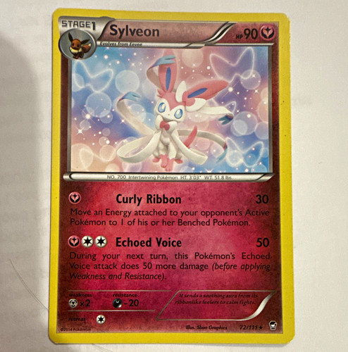 The Pokémon Company Pokémon TCG Sylveon 72/111 Furious Fists Rare 90 HP Eng 2014