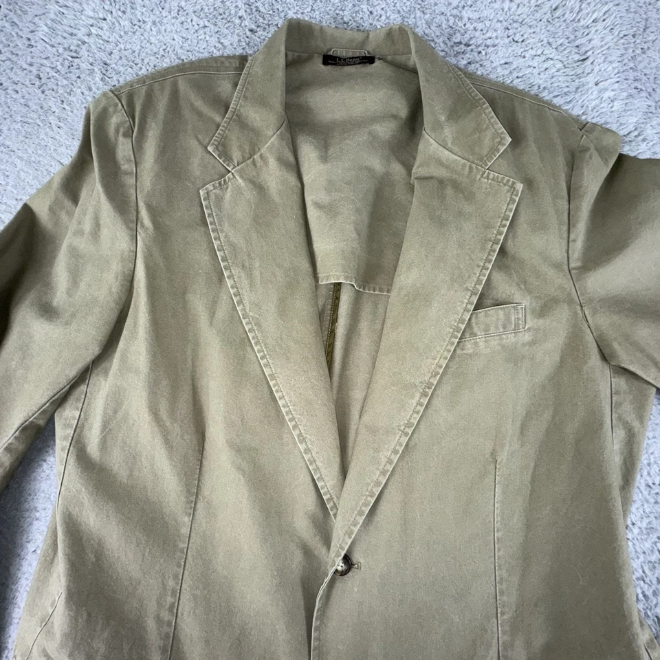 Blazer LL Bean Para Hombres 42 Verde Peso Trópico Sin Forro Abrigo Deportivo Chaqueta Caza Foto 2 de 4
