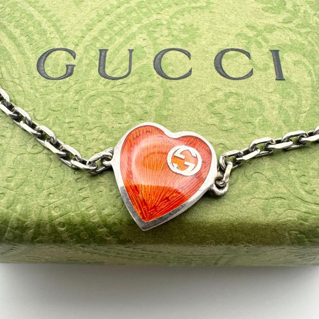 GUCCI Bracelet Bangle Interlocking Heart Silver 9… - image 18