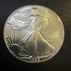 1988 American Silver Eagle 1 Troy Oz .999 Fine Silver Ka107