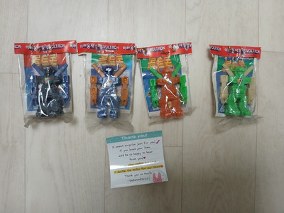Vintage Korean Voltron Golion Mini Robot Figure Set Carded Rare 1990