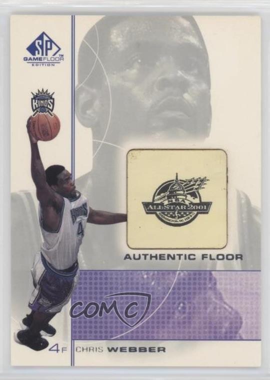 2000-01 SP Game Floor Edition Authentic Floor Chris Webber #CW HOF n8q