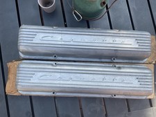 Old Stock Unused 59-67 Corvette Finned Aluminum Valve Covers 327 Hp