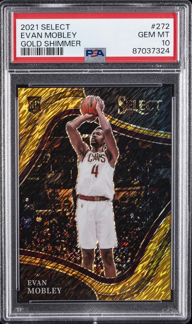 2021 PANINI SELECT GOLD SHIMMER #272 EVAN MOBLEY ROOKIE RC 9/10 PSA 10