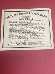 Air Corps Training Detachment Hicks Field Appointment Certificate