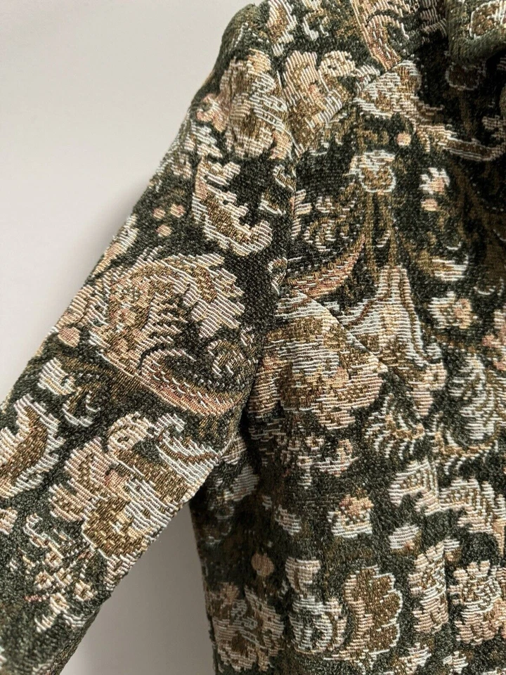 De Colección Vestido Granero Blazer Tapiz Verde Floral Chaqueta Para Mujer 12 Cottage Foto 4 de 4