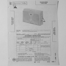 Roland Model 51-481 Portable Radio Receiver - SAMS Photofact ™ 1960 - New
