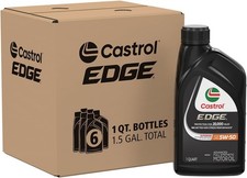 EDGE 5W-50 Advanced Full Synthetic Motor Oil 1 Quart Pack of 6