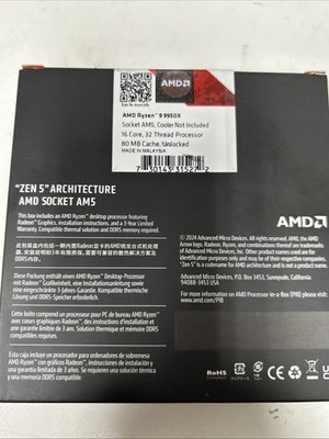 AMD Ryzen 9 9950-Core Desktop Processor Socket AM5 100