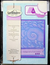 Spellbinders 3D Embossing Folder Shell Beauty ESD-001 Large Size New NOS