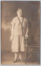 Woman Portrait Canada Real Photo Postcard RPPC