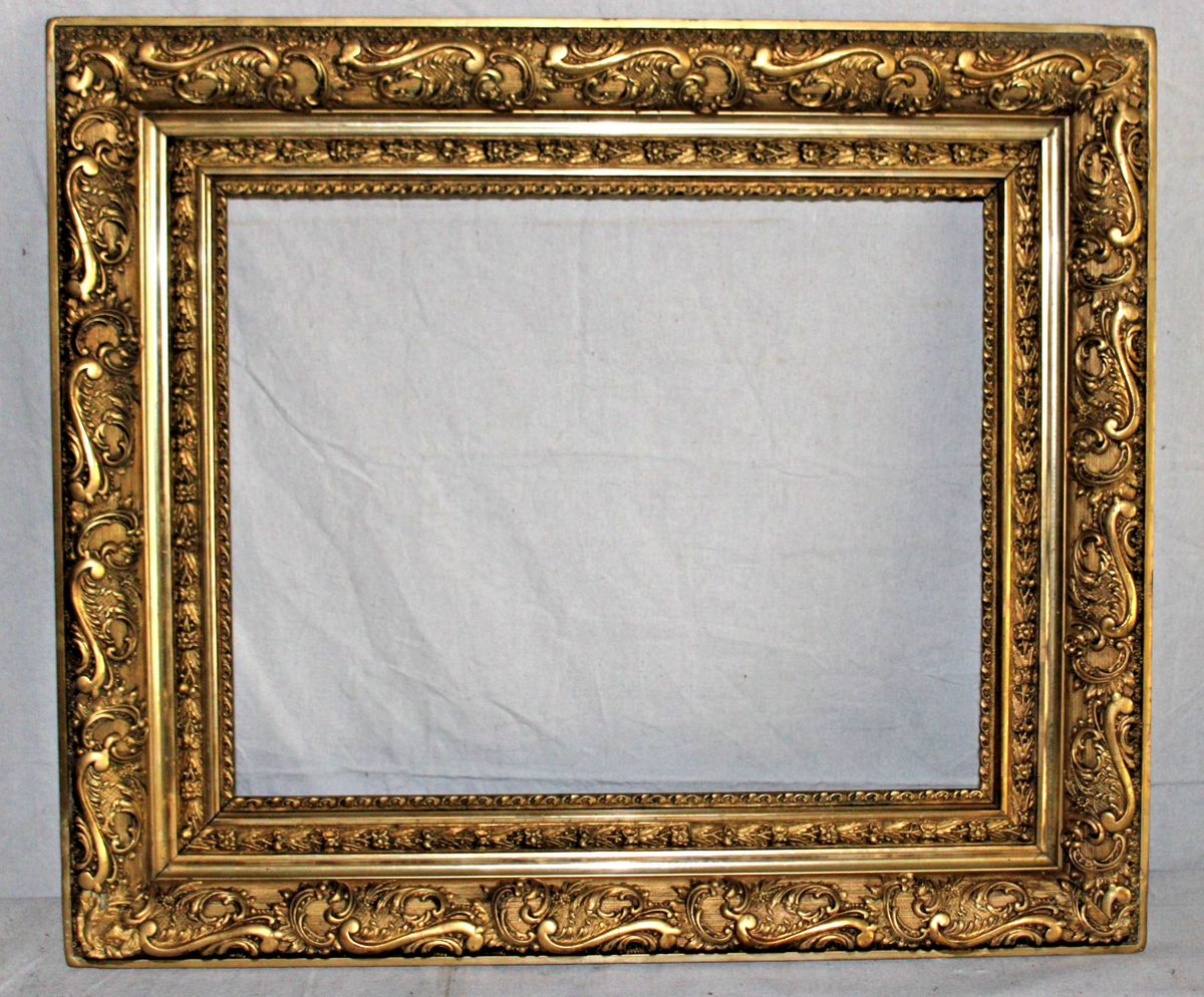 ANTIQUE FITS 16 X 20 FRENCH PICTURE FRAME WOOD ORNATE BAROQUE