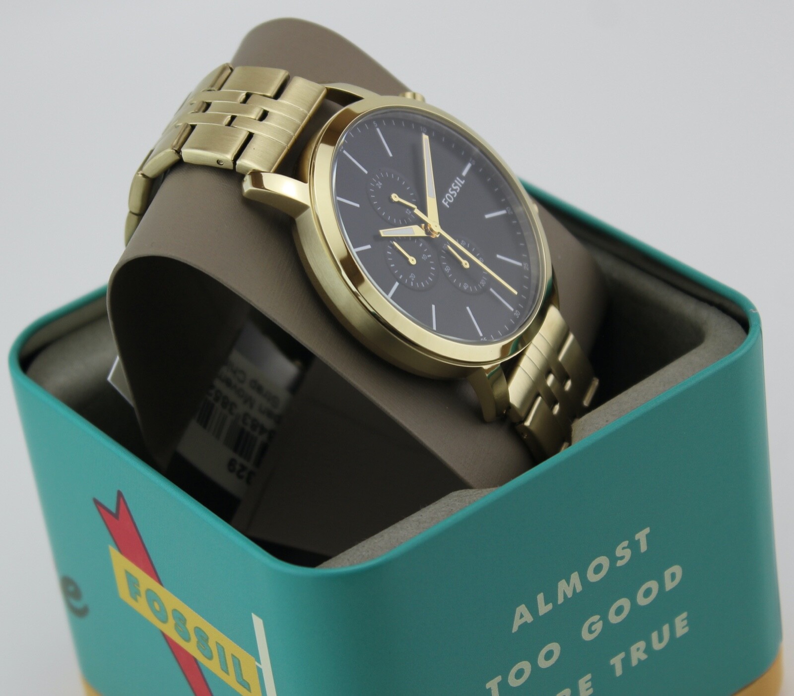 Fossil BQ2329 Mens Luther Chrono Gold 