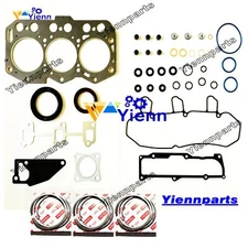 3D76E Full Gasket Kit Piston Ring Set For John Deere 2305H 2320H Engine Parts 
