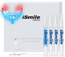 iSmile Teeth Whitening Kit with LED Light, No Sensitivity, RED & BLUE Technology
