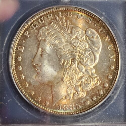 1885-O Morgan Silver Dollar $1 ICG MS64 - Nice Lustrous Toned Coin. Our T3843 - Picture 6 of 11