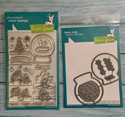 Lawn Fawn ''Snow Globe Scenes'' Stamps (LF2427) + Shaker Add-On Dies (LF2429) NEW!