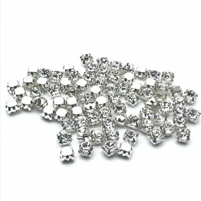 500 Stück AAA Klare Silber Aufnäh Strasssteine Diamant Glas - SS18 4,5mm - Bild 1 von 2