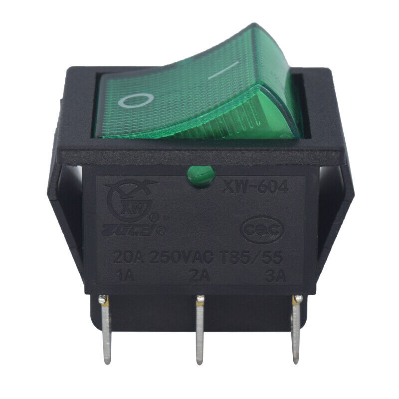 1PC ZGCY XW-604 6pin 2position 20A 250VAC Boat Switch High Power Green ...