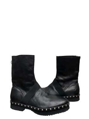 Premiata  Premium Line  Black Leather Strap Studded boots  US 10 / EU 43