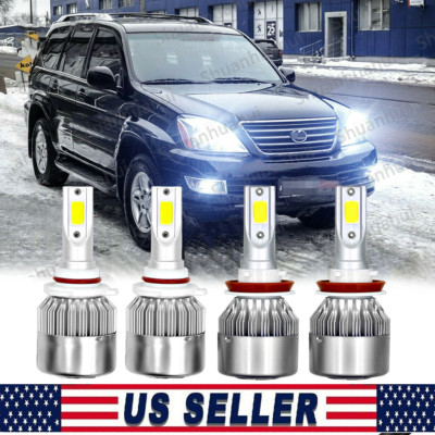 For Lexus GX470 2003-2009 6000K LED Headlight High Low Beam Bulbs Combo Kit