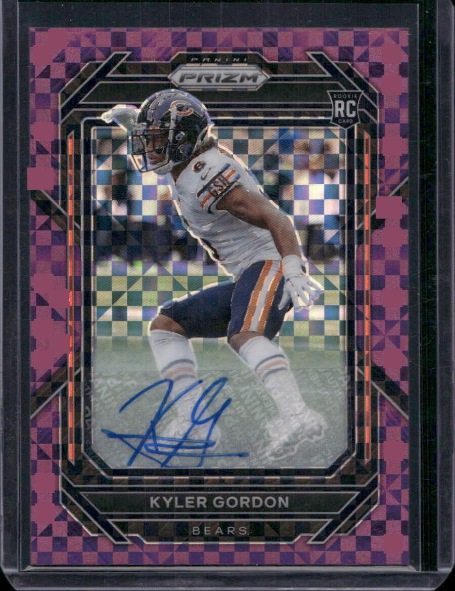 2022 Panini Prizm #385 Kyler Gordon Rookie Autographs Prizm Purple Power #/49