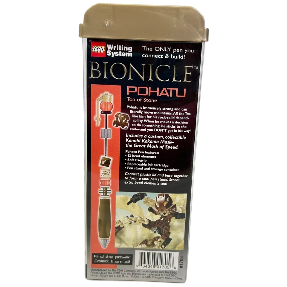 Lego Bionicle Pohatu Toa of Stone Writing System Pen #1705 2001 Rare - Image 4 of 4