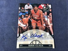 O3-34 BASKETBALL CARD - KRIS CLACK - ROOKIE - AUTOGRAPHED - 1999 PRESS PASS. rookie card picture